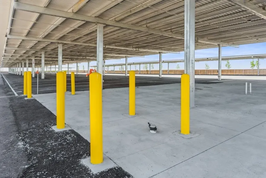 Covered RV parking and a black tank dump site.