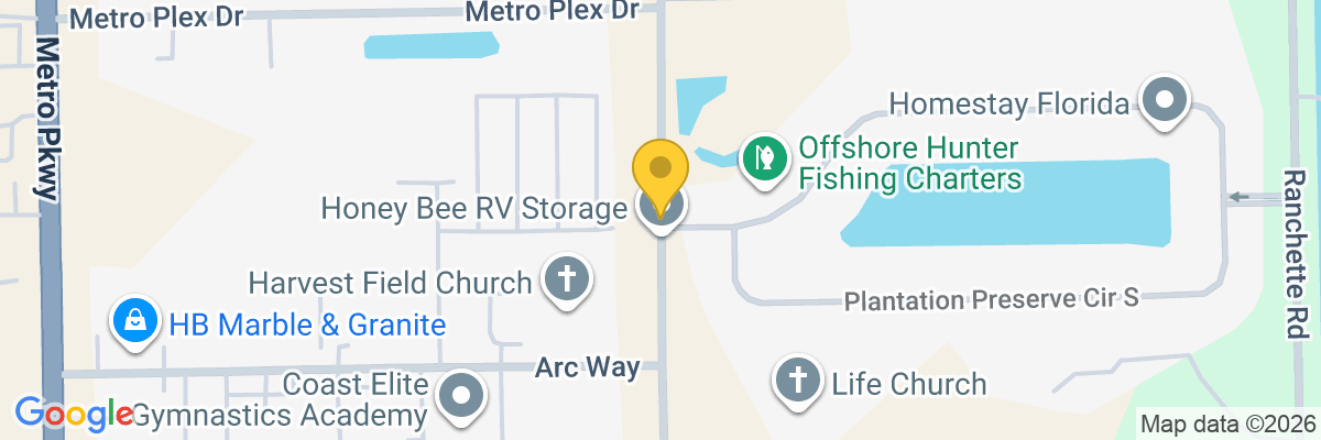 Map showing facility locations