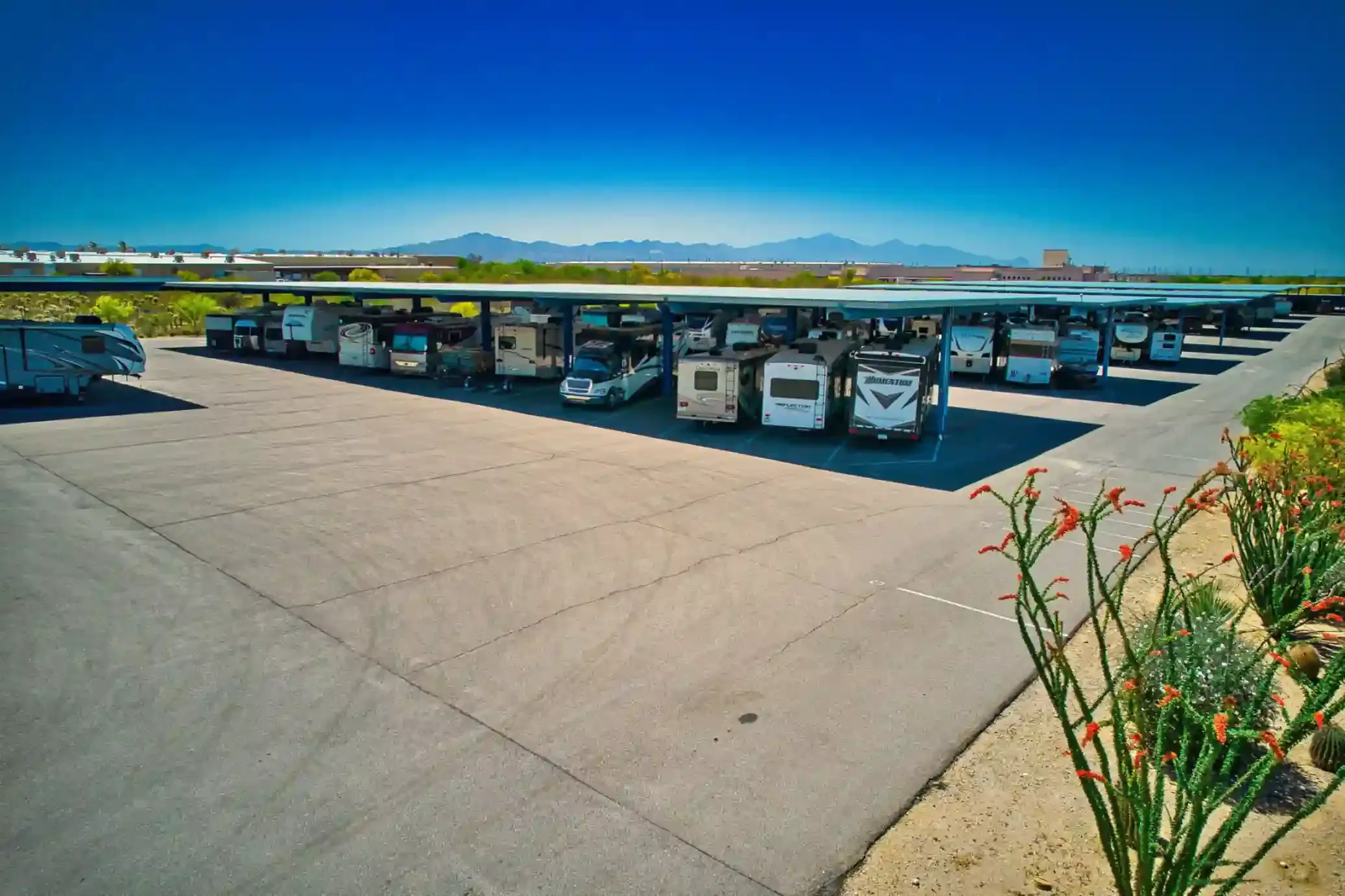 Honey Bee RV 9070 E. Old Vail Road covered parking