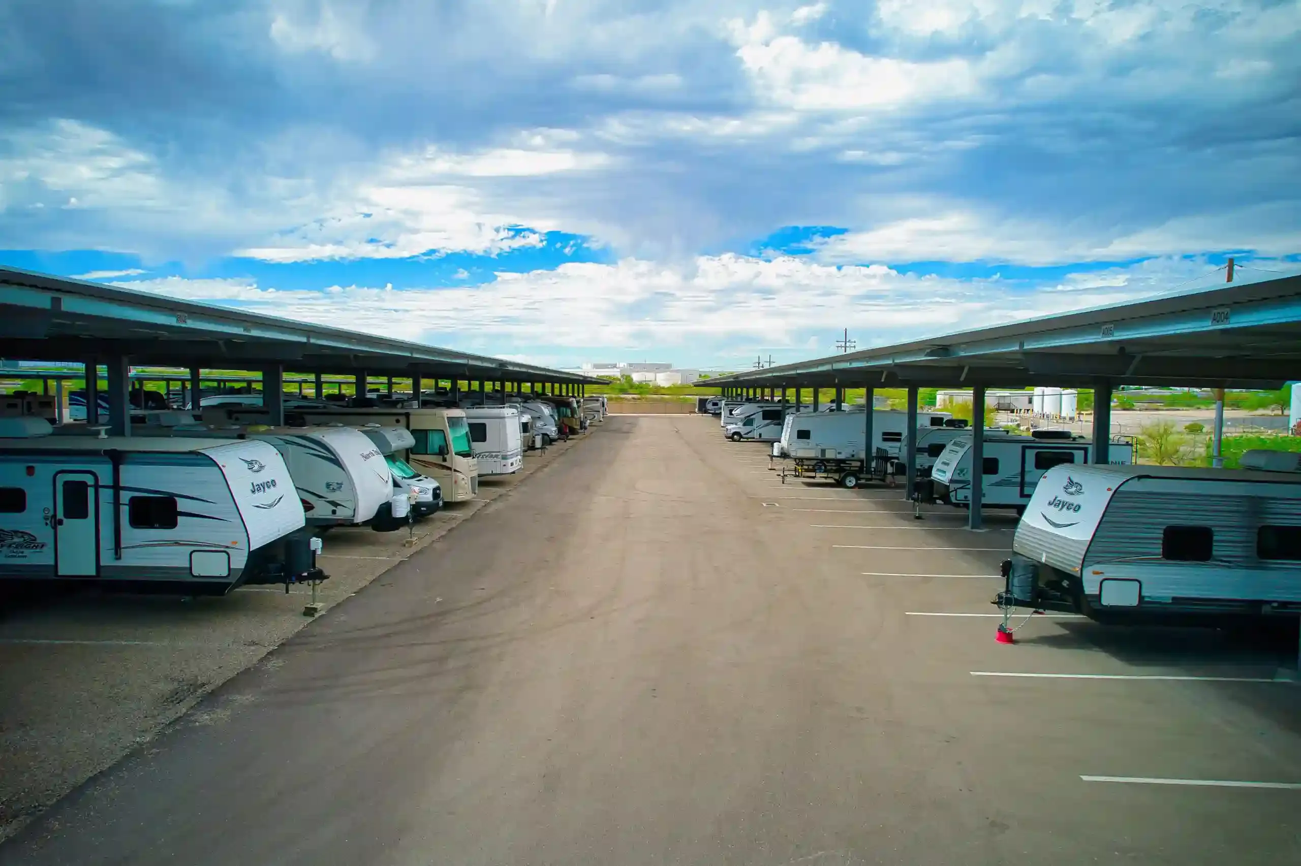 Honey Bee RV at 8800 E. Old Vail Road covered RV and Boat parking