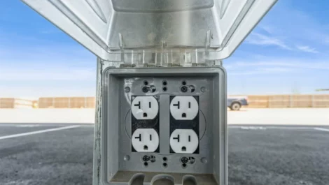 Power Outlets in Covered Parking Space.