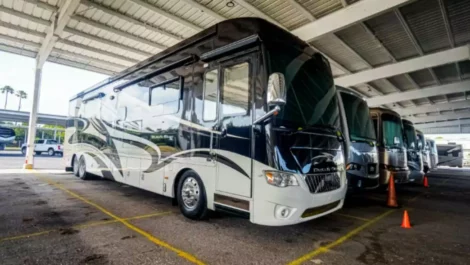 RV storage at Honey Bee RV Storage in Fort Myers.