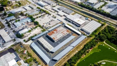 Aerial view of Honey Bee RV Storage in Fort Myers.