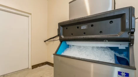 Indoor ice machine.