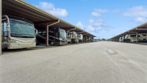 Covered RV parking spaces in Largo.