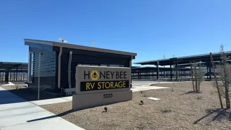 Front office of rv storage facility.