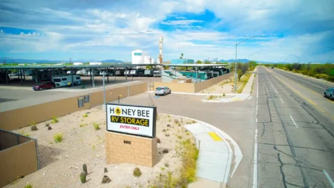 Honey Bee RV at 8800 E. Old Vail Road gated entrance